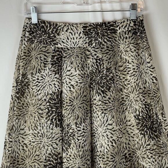 Geoffrey Beene Brown Tan Sheer Pleated Office to Date Night Skirt NWOT Size 2 - Picture 2 of 9